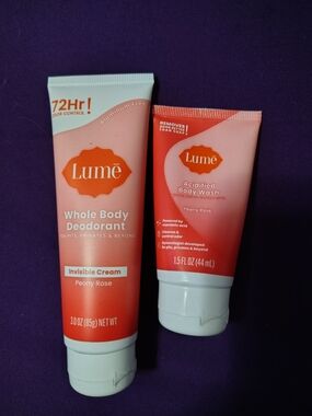 Lumē Peony Rose Body Wash & Whole Body Deodorant Duo - Pink